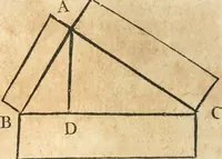 An illustration from The elements of Euclid : viz, the first six books, together with the eleventh and twelfth : the errors, by which Theon, or others, have long ago vitiated these books, are corrected, and some of Euclid's demonstrations are restored : also, The book of Euclid's data, in like manner corrected (1834)