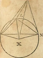 An illustration from The elements of Euclid : viz, the first six books, together with the eleventh and twelfth : the errors, by which Theon, or others, have long ago vitiated these books, are corrected, and some of Euclid's demonstrations are restored : also, The book of Euclid's data, in like manner corrected (1834)