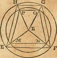 An illustration from The elements of Euclid : viz, the first six books, together with the eleventh and twelfth : the errors, by which Theon, or others, have long ago vitiated these books, are corrected, and some of Euclid's demonstrations are restored : also, The book of Euclid's data, in like manner corrected (1834)