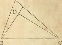 An illustration from The elements of Euclid : viz, the first six books, together with the eleventh and twelfth : the errors, by which Theon, or others, have long ago vitiated these books, are corrected, and some of Euclid's demonstrations are restored : also, The book of Euclid's data, in like manner corrected (1834)
