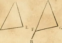 An illustration from The elements of Euclid : viz, the first six books, together with the eleventh and twelfth : the errors, by which Theon, or others, have long ago vitiated these books, are corrected, and some of Euclid's demonstrations are restored : also, The book of Euclid's data, in like manner corrected (1834)