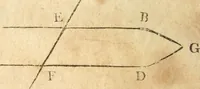 An illustration from The elements of Euclid : viz, the first six books, together with the eleventh and twelfth : the errors, by which Theon, or others, have long ago vitiated these books, are corrected, and some of Euclid's demonstrations are restored : also, The book of Euclid's data, in like manner corrected (1834)