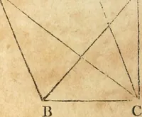 An illustration from The elements of Euclid : viz, the first six books, together with the eleventh and twelfth : the errors, by which Theon, or others, have long ago vitiated these books, are corrected, and some of Euclid's demonstrations are restored : also, The book of Euclid's data, in like manner corrected (1834)