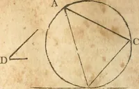 An illustration from The elements of Euclid : viz, the first six books, together with the eleventh and twelfth : the errors, by which Theon, or others, have long ago vitiated these books, are corrected, and some of Euclid's demonstrations are restored : also, The book of Euclid's data, in like manner corrected (1834)