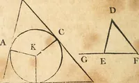 An illustration from The elements of Euclid : viz, the first six books, together with the eleventh and twelfth : the errors, by which Theon, or others, have long ago vitiated these books, are corrected, and some of Euclid's demonstrations are restored : also, The book of Euclid's data, in like manner corrected (1834)