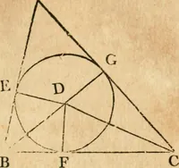An illustration from The elements of Euclid : viz, the first six books, together with the eleventh and twelfth : the errors, by which Theon, or others, have long ago vitiated these books, are corrected, and some of Euclid's demonstrations are restored : also, The book of Euclid's data, in like manner corrected (1834)