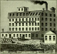 An illustration from Official American textile directory; containing reports of all the textile manufacturing establishments in the United States and Canada, together with the yarn trade index ... Comp. annually by the Textile world journal (1916)