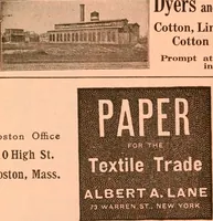 An illustration from Official American textile directory; containing reports of all the textile manufacturing establishments in the United States and Canada, together with the yarn trade index ... Comp. annually by the Textile world journal (1918)