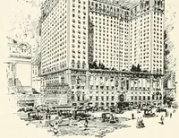 An illustration from Official exposition record and history of Masonry in the state of New York in connection with first annual fashion exposition for the benefit of Masonic hospital activities, May 8 to 13, 1922 (1922)