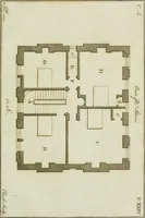 An illustration from Oikidia, or, Nutshells : being ichnographic distributions for small villas, chiefly upon oeconomical principles : in seven classes, with occasional remarks (1785)