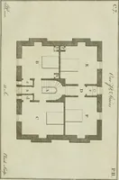 An illustration from Oikidia, or, Nutshells : being ichnographic distributions for small villas, chiefly upon oeconomical principles : in seven classes, with occasional remarks (1785)