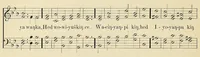 An illustration from Okodakiciye-wakan odowan qa okna ahiyayapi kta ho kin : Hymnal with tunes and chants (1894)