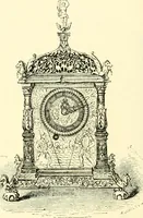 An illustration from Old clocks and watches & their makers, being an historical and descriptive account of the different styles of clocks and watches of the past, in England and abroad, to which is added a list of ten thousand makers (1904)