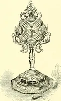 An illustration from Old clocks and watches & their makers, being an historical and descriptive account of the different styles of clocks and watches of the past, in England and abroad, to which is added a list of ten thousand makers (1904)
