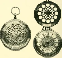 An illustration from Old clocks and watches & their makers, being an historical and descriptive account of the different styles of clocks and watches of the past, in England and abroad, to which is added a list of ten thousand makers (1904)