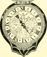 An illustration from Old clocks and watches & their makers, being an historical and descriptive account of the different styles of clocks and watches of the past, in England and abroad, to which is added a list of ten thousand makers (1904)