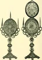 An illustration from Old clocks and watches & their makers, being an historical and descriptive account of the different styles of clocks and watches of the past, in England and abroad, to which is added a list of ten thousand makers (1904)