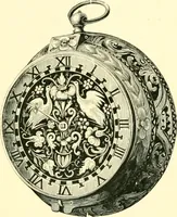 An illustration from Old clocks and watches & their makers, being an historical and descriptive account of the different styles of clocks and watches of the past, in England and abroad, to which is added a list of ten thousand makers (1904)