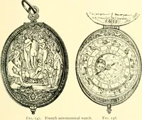 An illustration from Old clocks and watches & their makers, being an historical and descriptive account of the different styles of clocks and watches of the past, in England and abroad, to which is added a list of ten thousand makers (1904)