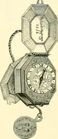 An illustration from Old clocks and watches & their makers, being an historical and descriptive account of the different styles of clocks and watches of the past, in England and abroad, to which is added a list of ten thousand makers (1904)