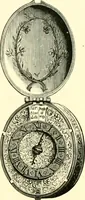 An illustration from Old clocks and watches & their makers, being an historical and descriptive account of the different styles of clocks and watches of the past, in England and abroad, to which is added a list of ten thousand makers (1904)