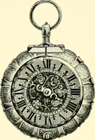 An illustration from Old clocks and watches & their makers, being an historical and descriptive account of the different styles of clocks and watches of the past, in England and abroad, to which is added a list of ten thousand makers (1904)