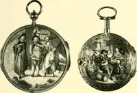 An illustration from Old clocks and watches & their makers, being an historical and descriptive account of the different styles of clocks and watches of the past, in England and abroad, to which is added a list of ten thousand makers (1904)