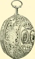 An illustration from Old clocks and watches & their makers, being an historical and descriptive account of the different styles of clocks and watches of the past, in England and abroad, to which is added a list of ten thousand makers (1904)