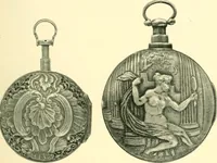 An illustration from Old clocks and watches & their makers, being an historical and descriptive account of the different styles of clocks and watches of the past, in England and abroad, to which is added a list of ten thousand makers (1904)