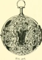 An illustration from Old clocks and watches & their makers, being an historical and descriptive account of the different styles of clocks and watches of the past, in England and abroad, to which is added a list of ten thousand makers (1904)