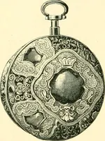 An illustration from Old clocks and watches & their makers, being an historical and descriptive account of the different styles of clocks and watches of the past, in England and abroad, to which is added a list of ten thousand makers (1904)