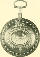 An illustration from Old clocks and watches & their makers, being an historical and descriptive account of the different styles of clocks and watches of the past, in England and abroad, to which is added a list of ten thousand makers (1904)