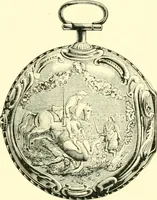 An illustration from Old clocks and watches & their makers, being an historical and descriptive account of the different styles of clocks and watches of the past, in England and abroad, to which is added a list of ten thousand makers (1904)
