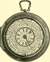 An illustration from Old clocks and watches & their makers, being an historical and descriptive account of the different styles of clocks and watches of the past, in England and abroad, to which is added a list of ten thousand makers (1904)