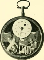 An illustration from Old clocks and watches & their makers, being an historical and descriptive account of the different styles of clocks and watches of the past, in England and abroad, to which is added a list of ten thousand makers (1904)