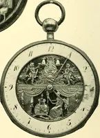 An illustration from Old clocks and watches & their makers, being an historical and descriptive account of the different styles of clocks and watches of the past, in England and abroad, to which is added a list of ten thousand makers (1904)