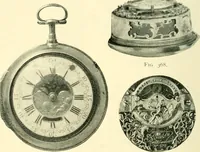 An illustration from Old clocks and watches & their makers, being an historical and descriptive account of the different styles of clocks and watches of the past, in England and abroad, to which is added a list of ten thousand makers (1904)