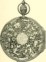 An illustration from Old clocks and watches & their makers, being an historical and descriptive account of the different styles of clocks and watches of the past, in England and abroad, to which is added a list of ten thousand makers (1904)