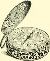 An illustration from Old clocks and watches & their makers, being an historical and descriptive account of the different styles of clocks and watches of the past, in England and abroad, to which is added a list of ten thousand makers (1904)