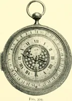 An illustration from Old clocks and watches & their makers, being an historical and descriptive account of the different styles of clocks and watches of the past, in England and abroad, to which is added a list of ten thousand makers (1904)