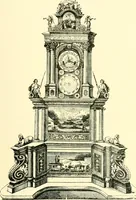 An illustration from Old clocks and watches & their makers, being an historical and descriptive account of the different styles of clocks and watches of the past, in England and abroad, to which is added a list of ten thousand makers (1904)