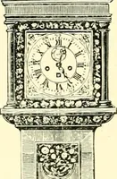 An illustration from Old clocks and watches & their makers, being an historical and descriptive account of the different styles of clocks and watches of the past, in England and abroad, to which is added a list of ten thousand makers (1904)