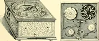 An illustration from Old clocks and watches & their makers, being an historical and descriptive account of the different styles of clocks and watches of the past, in England and abroad, to which is added a list of ten thousand makers (1904)