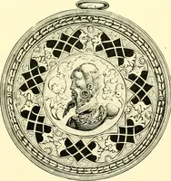 An illustration from Old clocks and watches & their makers, being an historical and descriptive account of the different styles of clocks and watches of the past, in England and abroad, to which is added a list of ten thousand makers (1904)