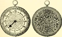 An illustration from Old clocks and watches & their makers, being an historical and descriptive account of the different styles of clocks and watches of the past, in England and abroad, to which is added a list of ten thousand makers (1904)