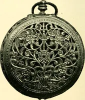An illustration from Old clocks and watches & their makers, being an historical and descriptive account of the different styles of clocks and watches of the past, in England and abroad, to which is added a list of ten thousand makers (1904)