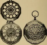 An illustration from Old clocks and watches & their makers : being an historical and descriptive account of the different styles of clocks and watches of the past, in England and abroad, to which is added a list of nearly twelve thousand makers (1922)