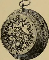 An illustration from Old clocks and watches & their makers : being an historical and descriptive account of the different styles of clocks and watches of the past, in England and abroad, to which is added a list of nearly twelve thousand makers (1922)