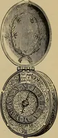 An illustration from Old clocks and watches & their makers : being an historical and descriptive account of the different styles of clocks and watches of the past, in England and abroad, to which is added a list of nearly twelve thousand makers (1922)