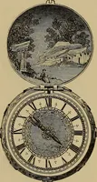 An illustration from Old clocks and watches & their makers : being an historical and descriptive account of the different styles of clocks and watches of the past, in England and abroad, to which is added a list of nearly twelve thousand makers (1922)
